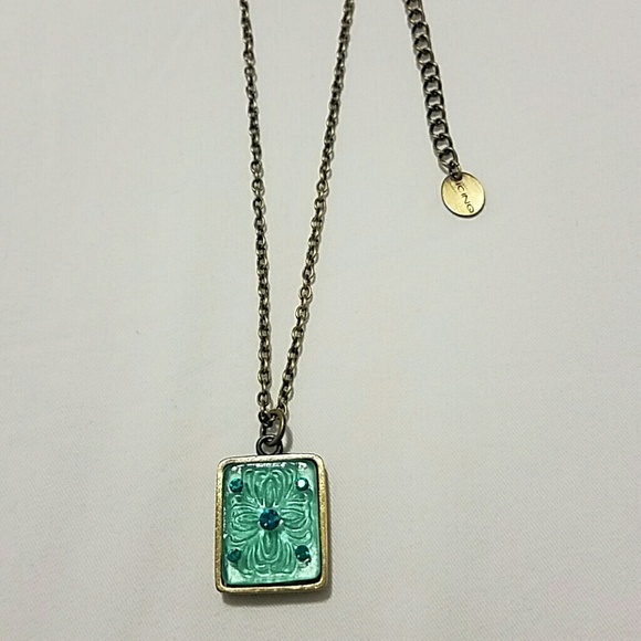 Bronze/Aqua  Necklace - Picture 2 of 2